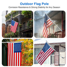 Load image into Gallery viewer, Rust Free and Suitable for All Seasons - HIBLE carbon fiber flag poles are naturally corrosion-resistant and can withstand all kinds of outdoor weather without rusting, fading. And they come with protective coating that protects the flagpole surface from scratches. Whether in hot summer or cold winter, in coastal or rainy areas, the flagpoles are ugged and reliable.
