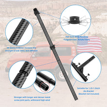 Load image into Gallery viewer, 6FT 1 1/4&quot; Carbon Fiber Flag Pole For Jeep, Pickup, SUV, Truck With Tangle Free Spinners
