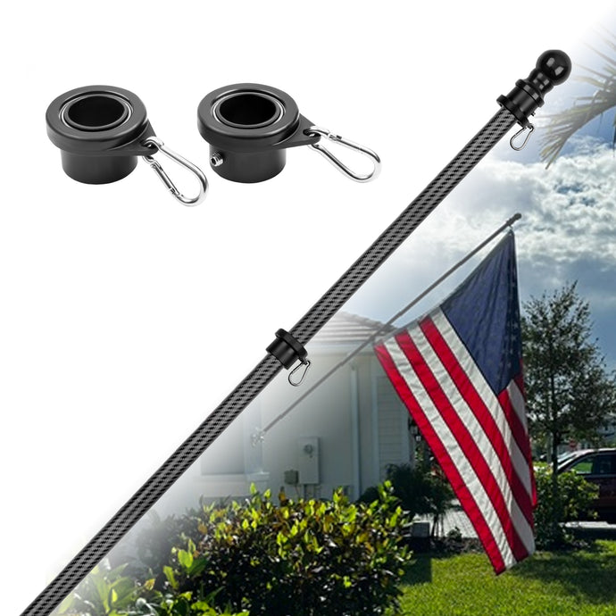 HIBLE Flag Pole Kit for House, 6 FT Flag Pole with Bracket and American Flag