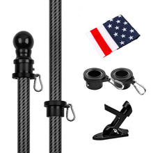 Load image into Gallery viewer, 6FT American Flagpole Kit For House Carbon Fiber Heavy Duty Flag Pole
