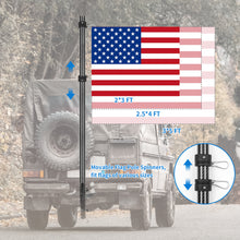 Load image into Gallery viewer, Sturdy Carbon Fiber Flag Pole - 6ft Tangle Free Flag Pole for Vehicles, Heavy Duty Metal Flagpole Hardware for 3x5 American Flags, Outdoor Flagpoles for Porch, Car, Truck, Boat (without Bracket)
