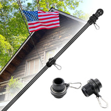 Load image into Gallery viewer, 7ft carbon fiber house flagpole black pole
