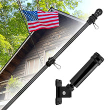 Load image into Gallery viewer, 7ft carbon fiber house flagpole black pole with bracket 1" pole
