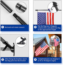 Load image into Gallery viewer, set up steps for flag pole
