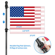 Load image into Gallery viewer, Adjustable flagpole rings for different sizes of flags/banners
