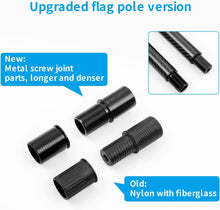 Load image into Gallery viewer, Upgraded Metal Screw Joint Parts - This HIBLE house flag pole has upgraded metal screw joint parts so that it will be much more sturdy at connection parts. HIBLE stand behind our products and will keep on improving.
