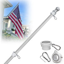 Load image into Gallery viewer, HIBLE 5FT flagpole kit, Suitable for 2x3, 3x5 Flag Heavy Garden flagpole, Home or Commercial
