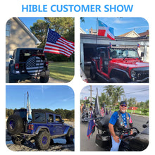 Load image into Gallery viewer, HIBLE real customer show - carbon fiber flag pole for Jeep/truck/motor
