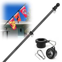 Load image into Gallery viewer, 5FT Flagpole Kit for American Flag - Professional Carbon Fiber Flag Pole for House Garden Yard
