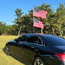 Load image into Gallery viewer, 16FT carbon fiber telescopic pole installed two flags 3*5FT
