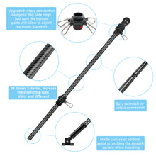 Load image into Gallery viewer, Carbon Fiber Spinning Pole (Black) - Spinning Tangle-Free Flag Pole for Home, Porch, Business, Commercial
