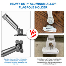 Load image into Gallery viewer, Heavy Duty Bracket - This flag pole mount is made of heavy duty Aluminum Alloy which is extremely sturdy and durable. HIBLE Flag pole holder for house is corrosion resistance and it can withstand all kinds of outdoor weather without rusting.

