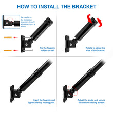 Load image into Gallery viewer, Flag Pole Mount (Fits 1 Inch Pole, Black Flagpole Mount)
