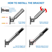 Load image into Gallery viewer, Flag Pole Mount (Fits 1 Inch Pole, Black Flagpole Mount)
