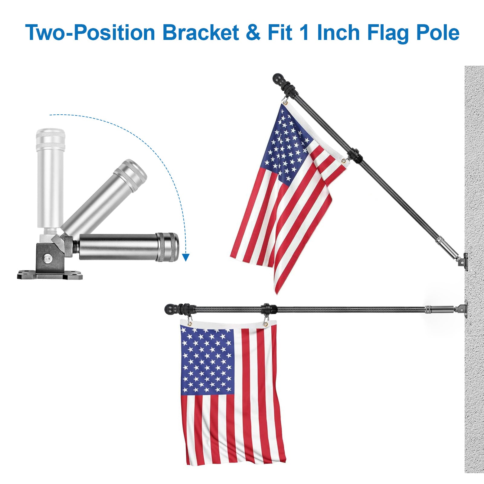 Flag Bracket Adjustable Flag Pole Bracket | Metal Flag Pole Holder – hiblecarbon