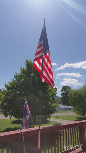16FT carbon fiber telescopic pole installed one flag