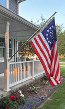 Load image into Gallery viewer, Carbon Fiber Silver Flagpole 7FT Flag Pole For House With Gray Bracket (1" Diameter, Silver) - HIBLE
