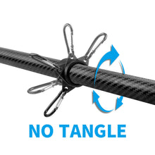 Load image into Gallery viewer, Carbon Fiber Flag Pole Kit with Tangle-Free Flag Rings
