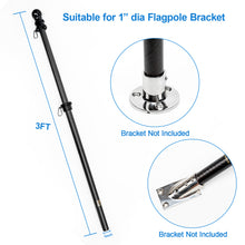 Load image into Gallery viewer, Carbon Fiber Flag Pole For 1&quot; Flagpole Bracket
