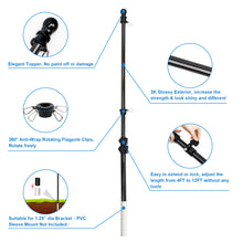 Load image into Gallery viewer, HIBLE Tangle Free ＆ Wind Resistant Carbon Fiber American pole for Patio, Garden
