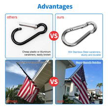 Load image into Gallery viewer, The carabiners are made of 304 stainless steel, the sturdiest material on the market

